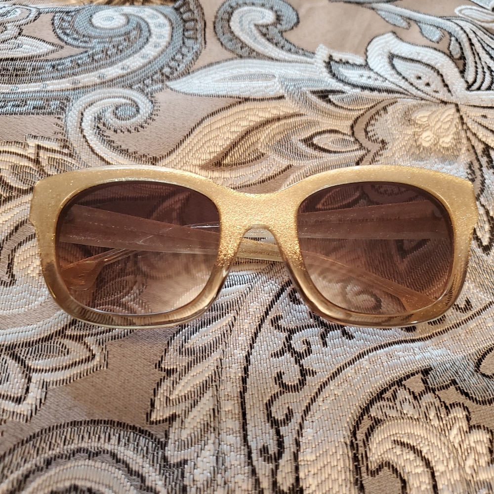 Alice + Olivia Glitter Wayfarers Gold Victoria